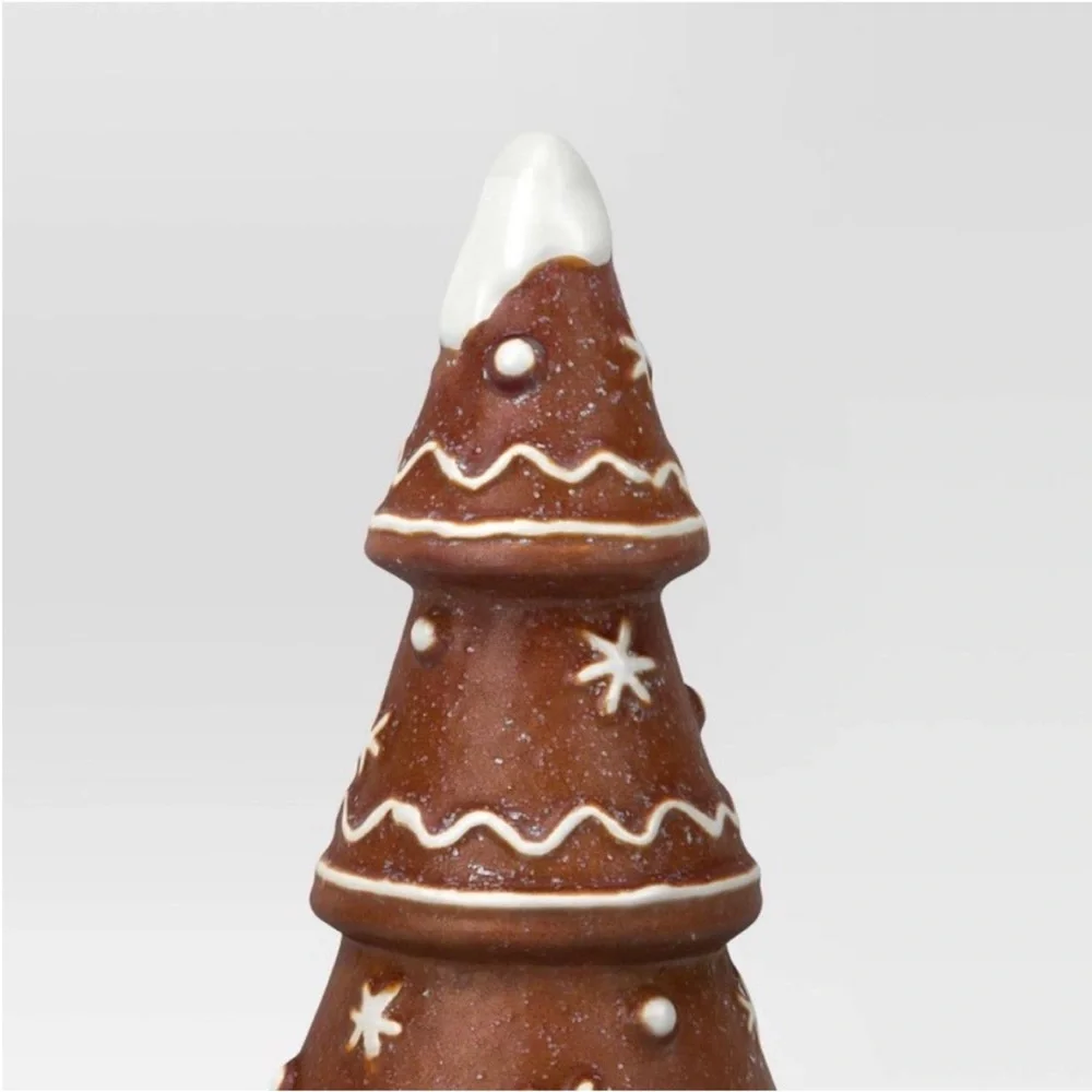 WONDERSHOP NWT 2pc ceramic gingerbread decorative trees